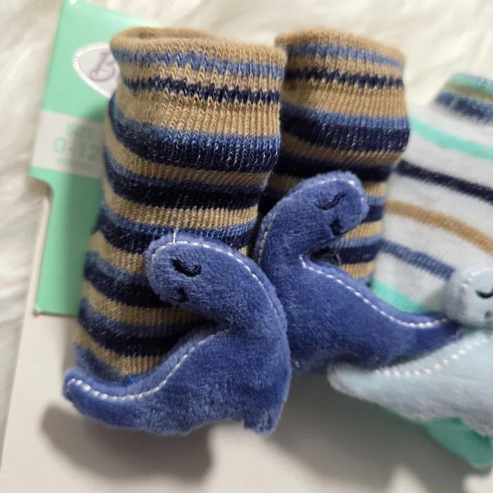 Baby Elements 3D Dino Sock Set